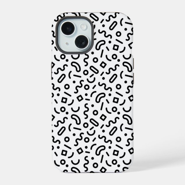 Retro Squiggle Pattern Iphone Case (Back)