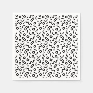 Retro Squiggle Pattern Napkins