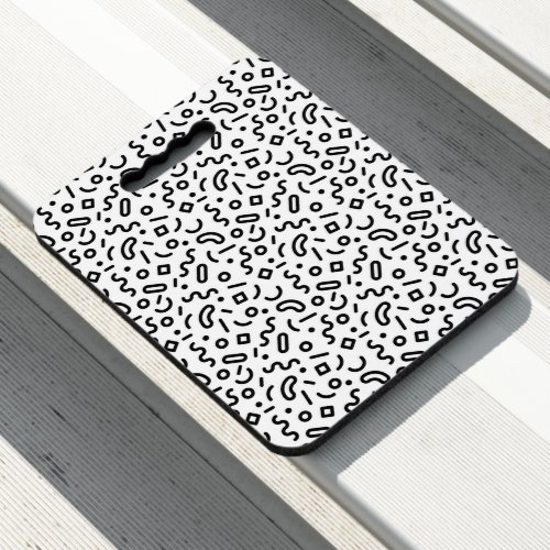 Retro Squiggle Pattern Seat Cushion