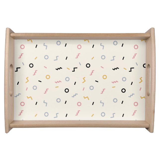 Retro Squiggle Pattern Serving Tray (Front)
