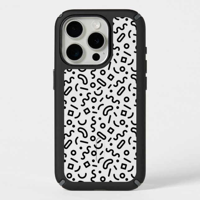 Retro Squiggle Pattern Speck iPhone Case (Front)