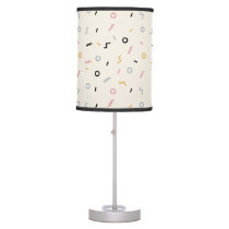 Retro Squiggle Pattern Table Lamp