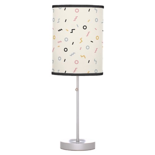 Retro Squiggle Pattern Table Lamp