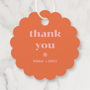 Retro Squiggle Quinceañera Favor Tags