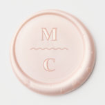 Retro Squiggle Wedding Monogram Wax Seal Sticker<br><div class="desc">A fun and colorful retro inspired design on a wedding sticker that's created to coordinate with the Daisy collection by Origami Prints.</div>