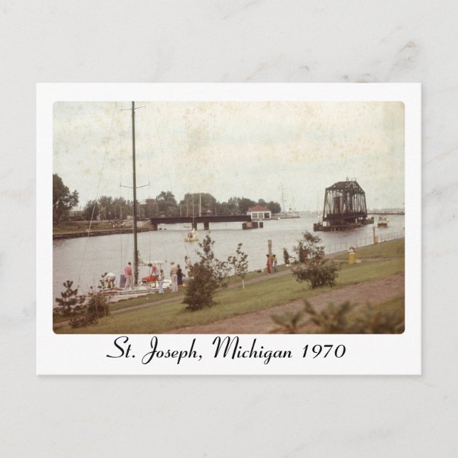 Retro St. Joseph Michigan Picture Postcard (Front)
