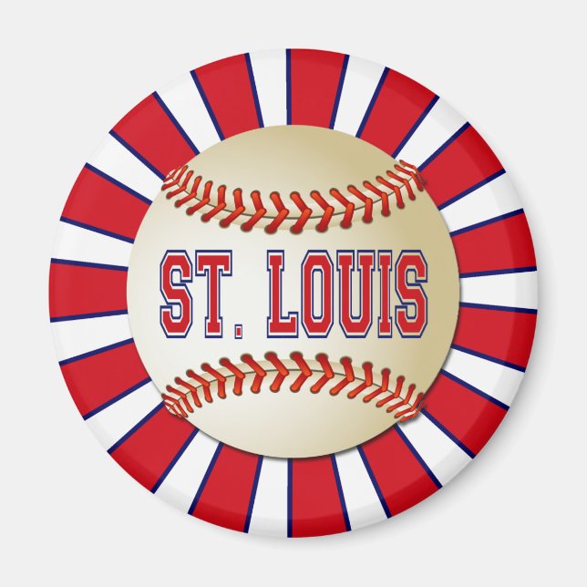 RETRO ST LOUIS BASEBALL MAGNET (Front)