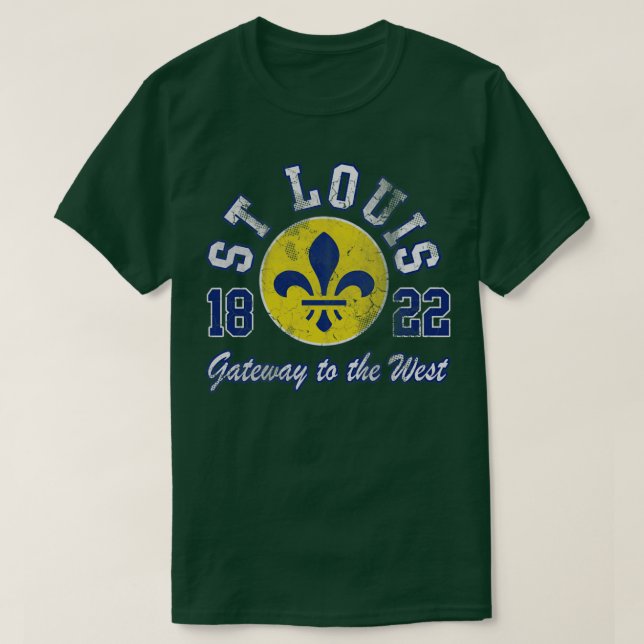 Retro St Louis Gateway To The West Missouri 1822 T-Shirt (Design Front)