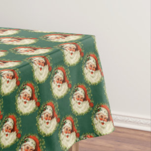Retro St Nicholas Holiday Tablecloth