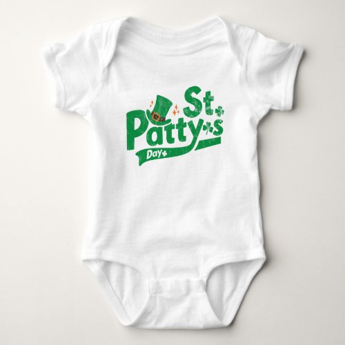 Retro St Paddys Day Funny St Patricks Day  Baby Bodysuit