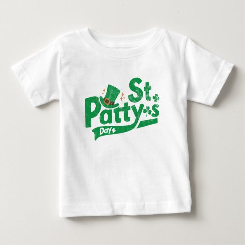 Retro St Paddys Day Funny St Patricks Day  Baby T_Shirt