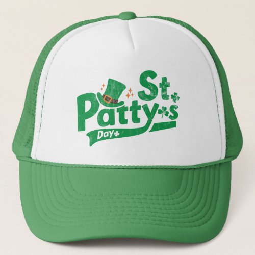 Retro St Paddyâs Day Funny St Patricks Day Trucker Hat