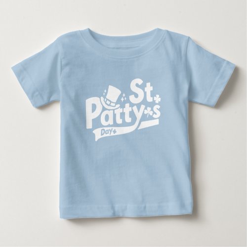 Retro St Paddys Day Funny St Patricks Day White Baby T_Shirt