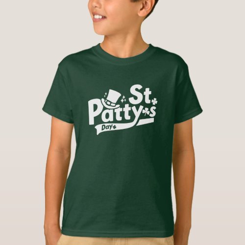 Retro St Paddys Day Funny St Patricks Day White T_Shirt