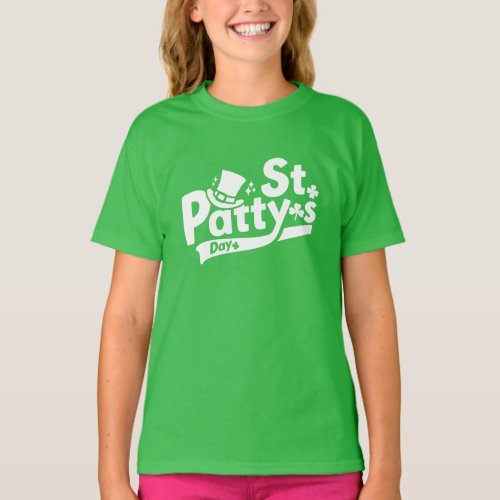 Retro St Paddys Day Funny St Patricks Day White T_Shirt