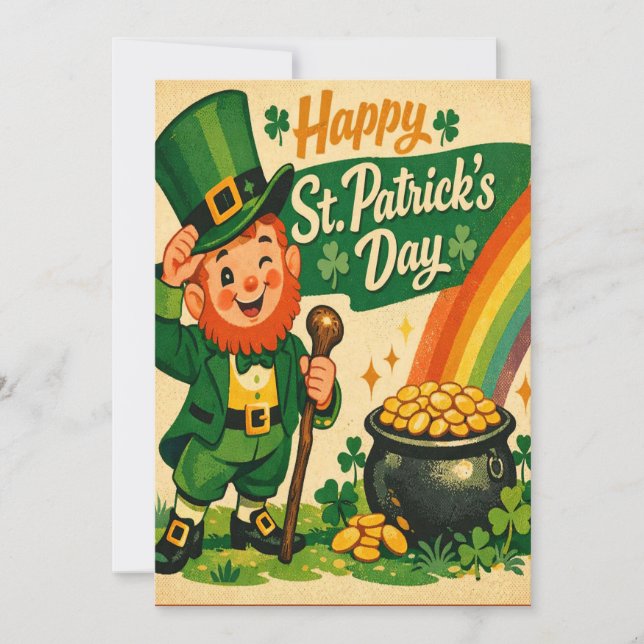 Retro St. Patrick's Day Card (Front)