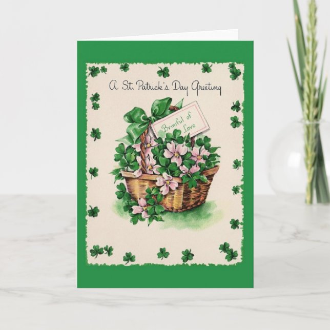 Retro St. Patrick's Day Greeting Card (Front)