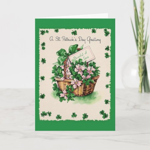 Retro St Patricks Day Greeting Card