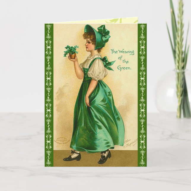 Retro St. Patrick's Day Greeting Card (Front)