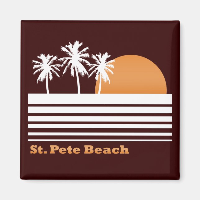 Retro St Pete Beach Magnet (Front)