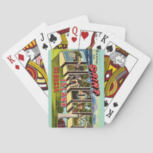 Retro St Simons Island Playing Cards