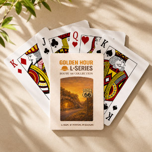 Retro Stanton Missouri Route 66 Landmark Art Poker Cards