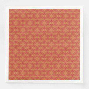Retro Star in Circle Orange Dinner Napkins