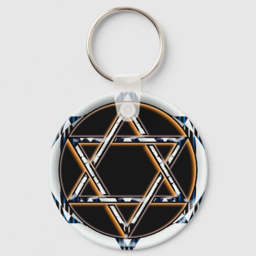 RETRO STAR OF DAVID KEYCHAIN