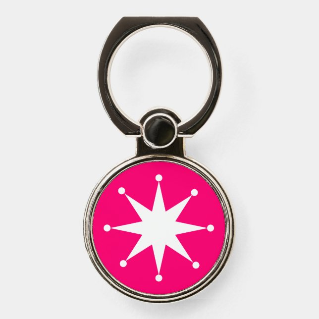 Retro Star Phone Ring Stand (Front)
