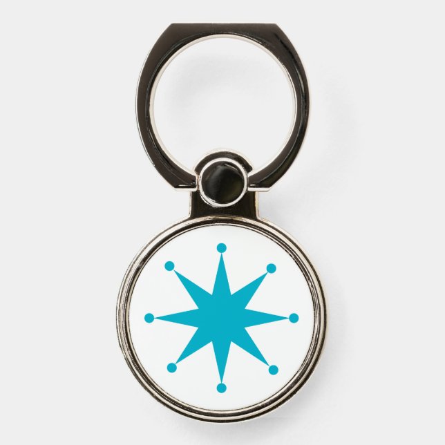 Retro Star Phone Ring Stand (Front)