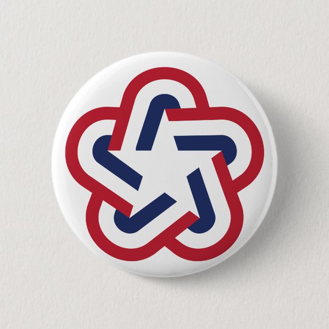 Retro Star Pinback Button (Front)