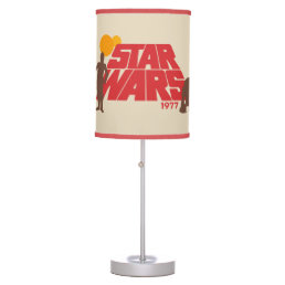 Retro Star Wars 1977 C-3PO &amp; R2-D2 Logo Table Lamp