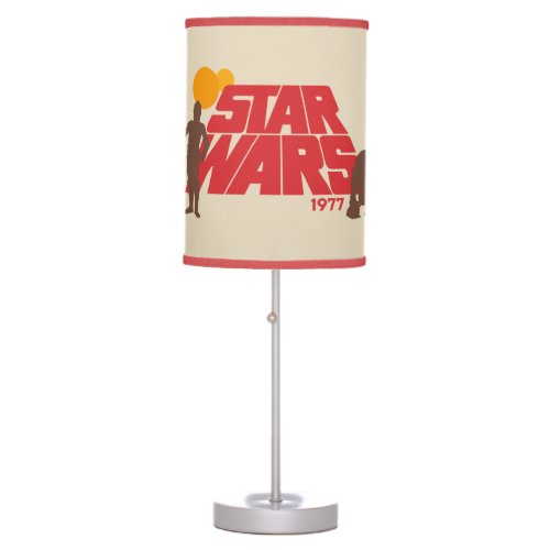 Retro Star Wars 1977 C_3PO  R2_D2 Logo Table Lamp