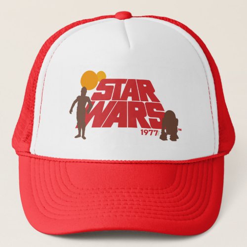 Retro Star Wars 1977 C_3PO  R2_D2 Logo Trucker Hat