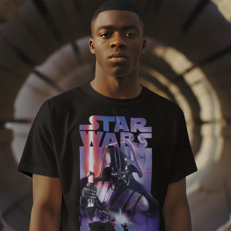 Retro Star Wars: Vader vs. Luke Cinematic Art T-Shirt