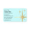 Retro Starburst Business Card - Light Blue