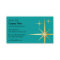 Retro Starburst Business Card - Teal