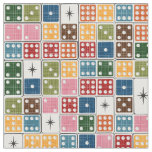 Retro Starburst Dominoes  Fabric