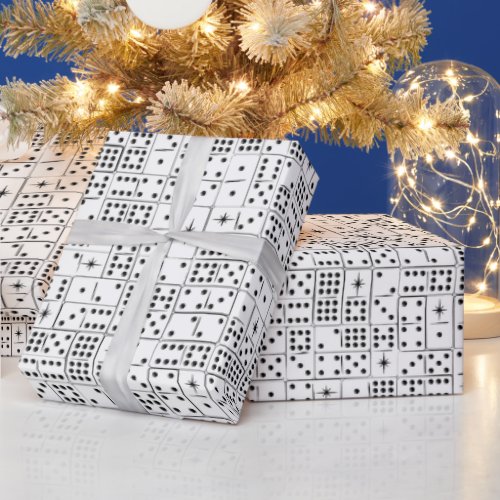 Retro Starburst Dominoes Wrapping Paper