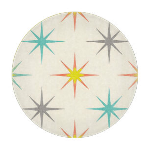 Retro Starburst Mid-Century Pattern Cutting Board