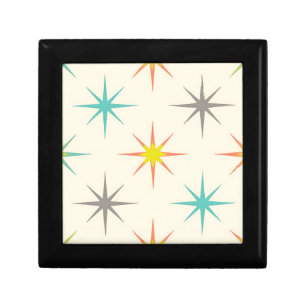 Retro Starburst Mid-Century Pattern Gift Box