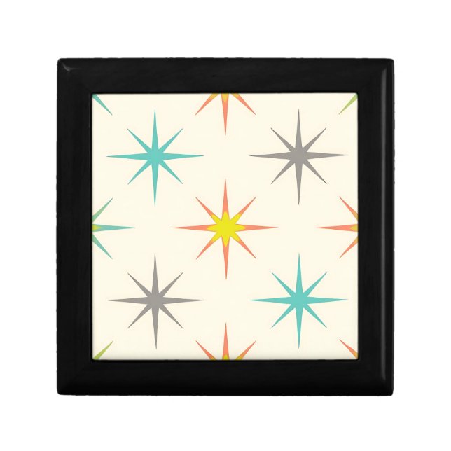Retro Starburst Mid-Century Pattern Gift Box (Front)