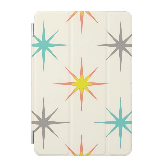 Retro Starburst Mid-Century Pattern iPad Mini Cover (Front)