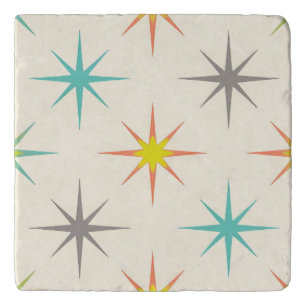 Retro Starburst Mid-Century Pattern Trivet