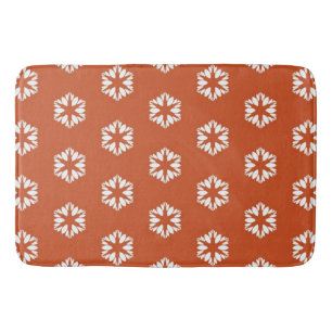 Retro Starburst Pattern Boho Decor Bath Mat