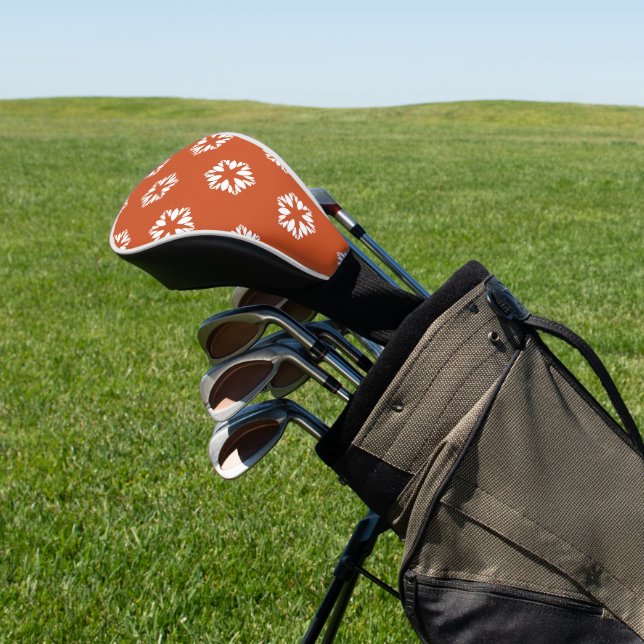 Retro Starburst Pattern Boho Decor Golf Head Cover (In Situ)