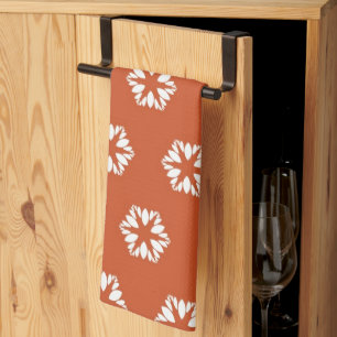 Retro Starburst Pattern Boho Decor Kitchen Towel