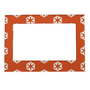 Retro Starburst Pattern Boho Decor Magnetic Photo Frame