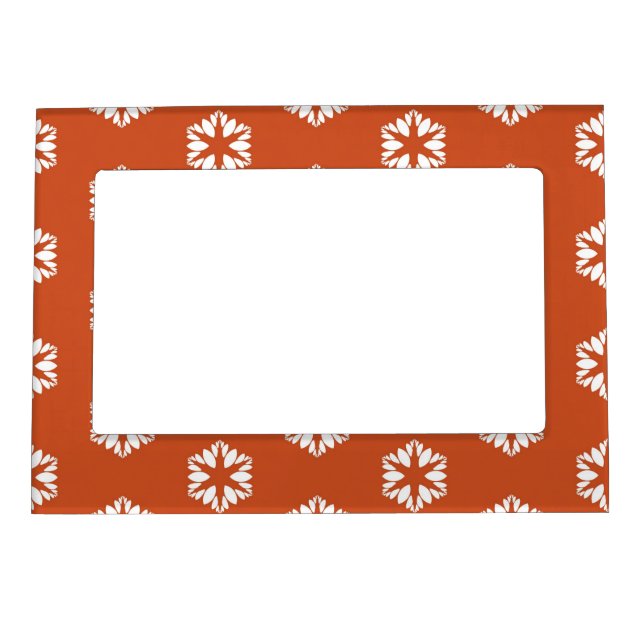 Retro Starburst Pattern Boho Decor Magnetic Photo Frame (Front)