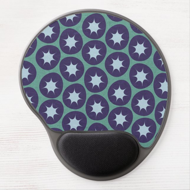 Retro Starburst Pattern Gel Mouse Pad (Front)